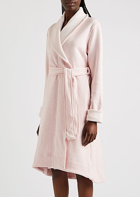 Chelsea Peers Fluffy Hooded Dressing Gown, Pink at John Lewis & Partners